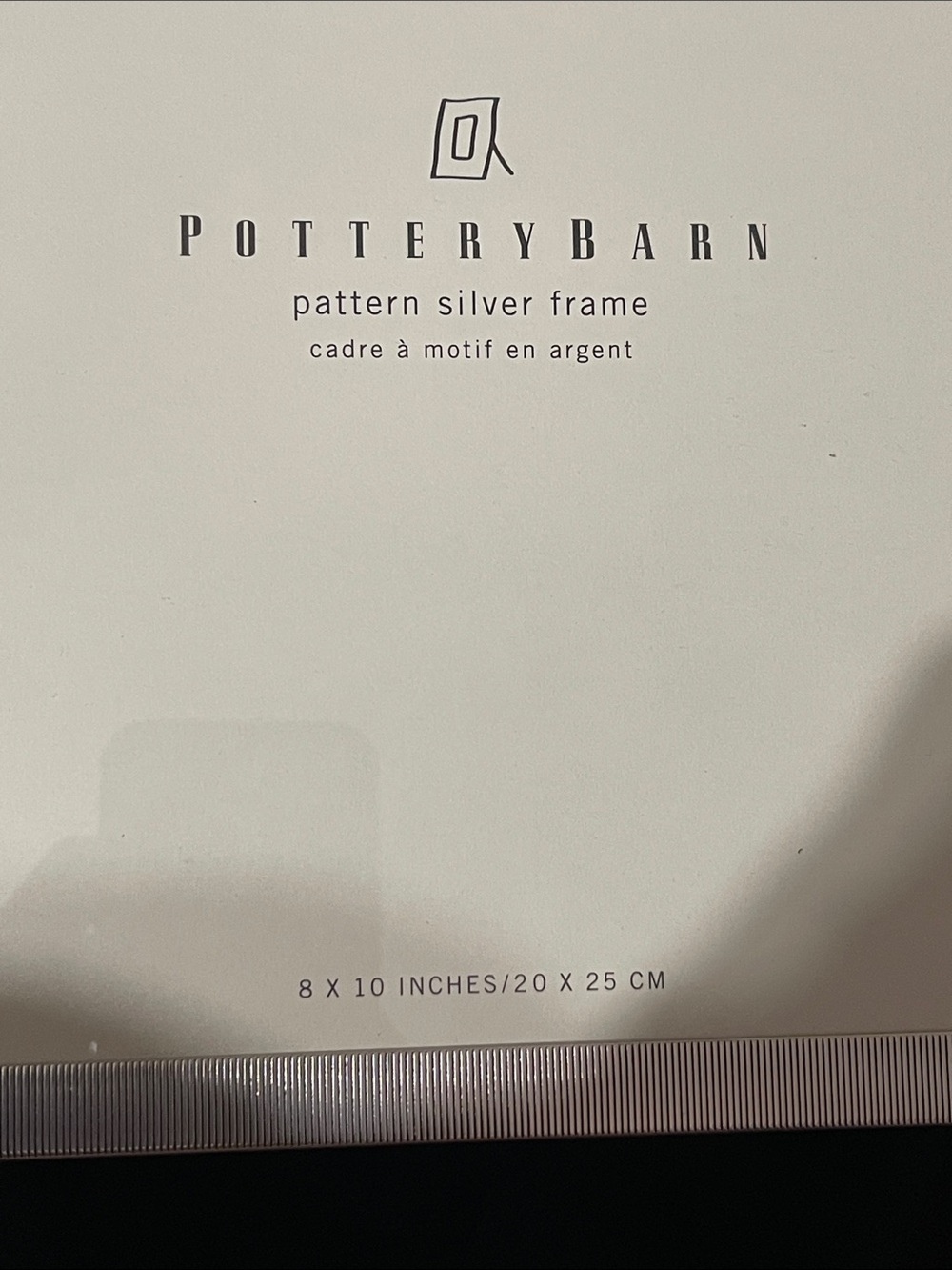 Pottery Barn Silver Patterned Picture Frame - Picture 4 of 6